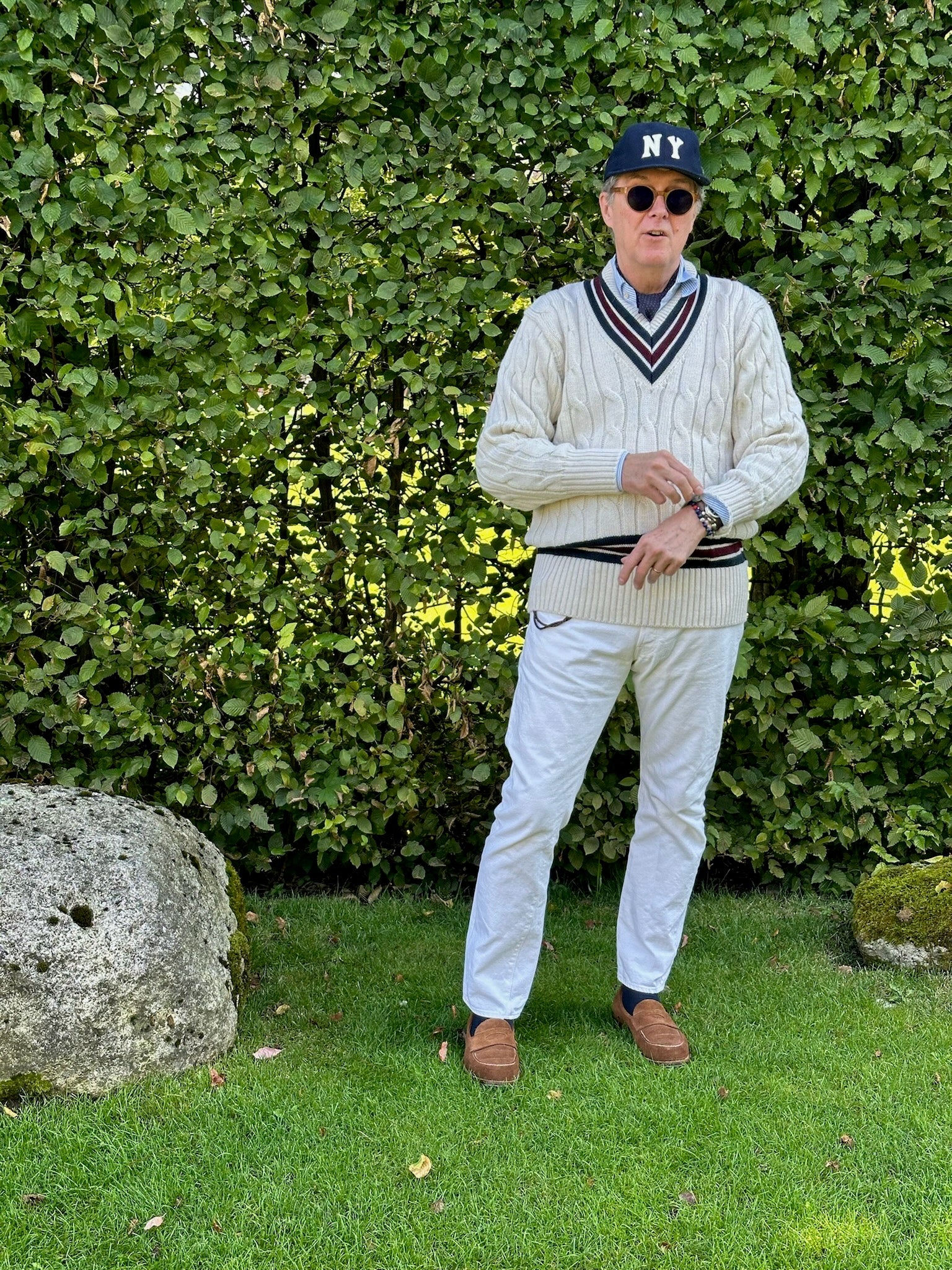 Fox Brothers x MJ: Original "Fox Club" Cricket Sweater made from British Wool